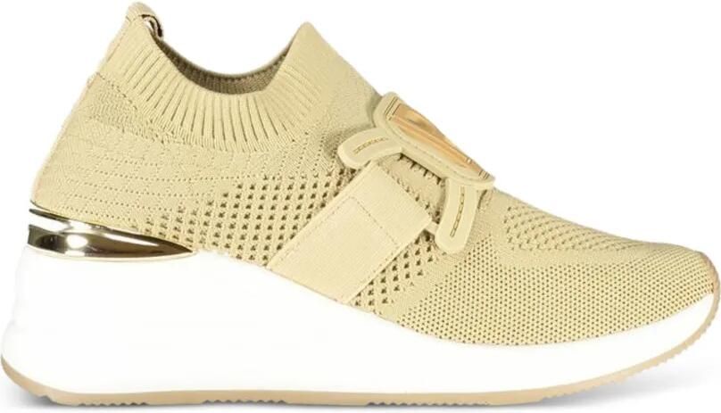 Laura Biagiotti Sneakers met logoplakkaat en plateauzool Beige