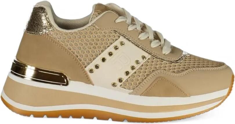 Laura Biagiotti stud-embellished mesh-panel sneakers Bruin