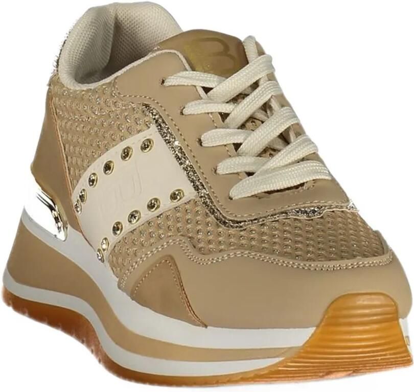 Laura Biagiotti stud-embellished mesh-panel sneakers Bruin - Foto 2