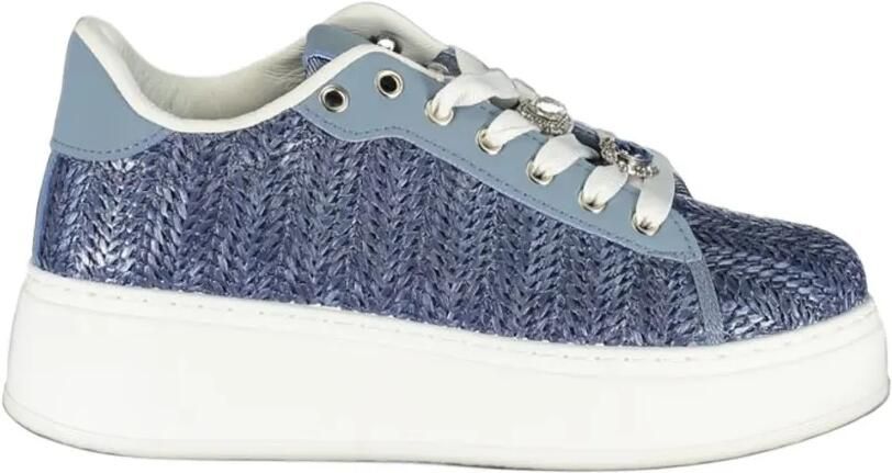 Laura Biagiotti woven-effect platform sneakers Blauw