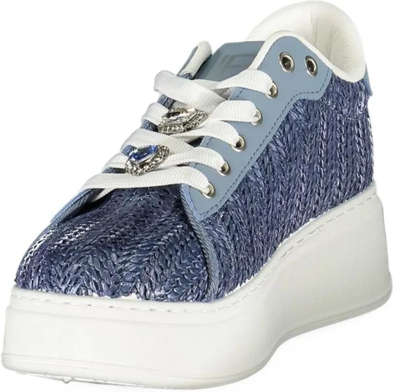 Laura Biagiotti woven-effect platform sneakers Blauw - Foto 2