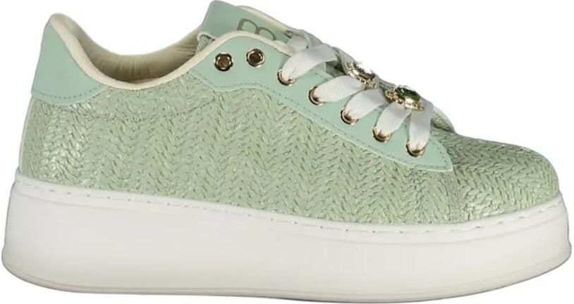 Laura Biagiotti woven-effect platform sneakers Groen