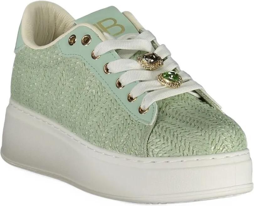 Laura Biagiotti woven-effect platform sneakers Groen - Foto 3