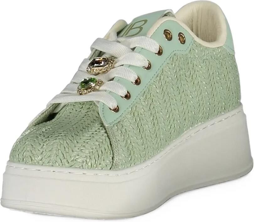 Laura Biagiotti woven-effect platform sneakers Groen - Foto 2