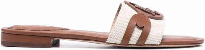 Lauren Ralph Lauren Alegra tweekleurige slippers Beige