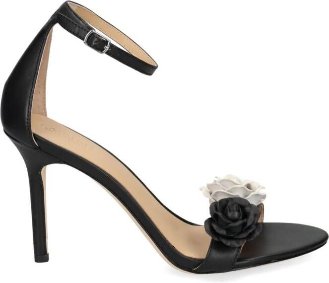 Lauren Ralph Lauren Allie 90 mm sandalen met bloemapplicatie Zwart