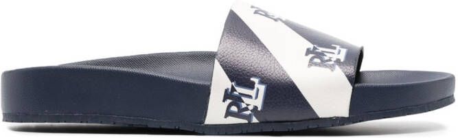 Lauren Ralph Lauren Slippers met logoprint Blauw