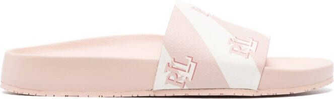 Lauren Ralph Lauren Slippers met logoprint Roze