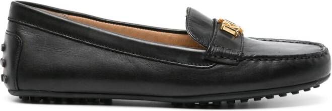 Lauren Ralph Lauren Barnsbury Driver leren loafers Zwart