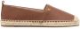 Lauren Ralph Lauren Cameryn leren espadrilles Bruin - Thumbnail 1