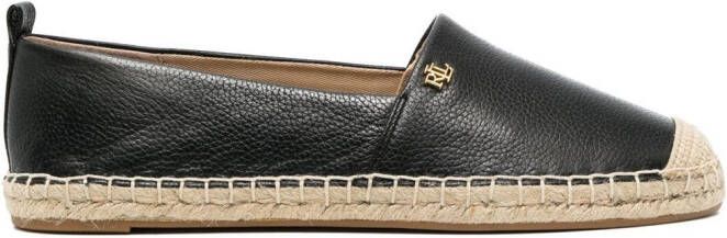 Lauren Ralph Lauren Cameryn leren espadrilles Zwart