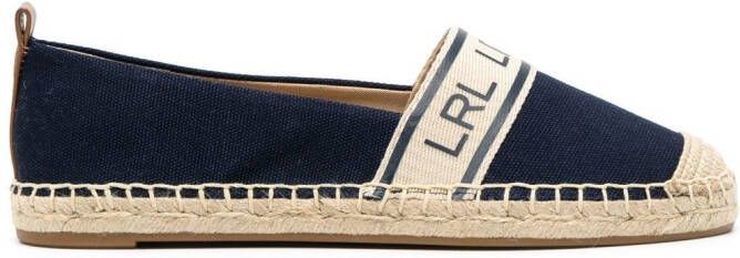 Lauren Ralph Lauren Caylee espadrilles met logoprint Blauw