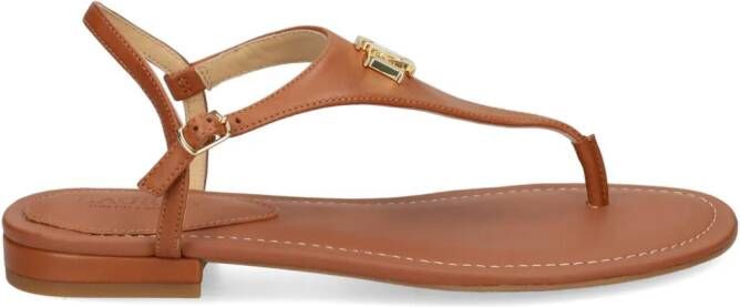 Lauren Ralph Lauren Ellington leren sandalen Bruin