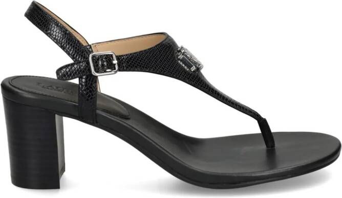 Lauren Ralph Lauren Westcott leren sandalen Zwart