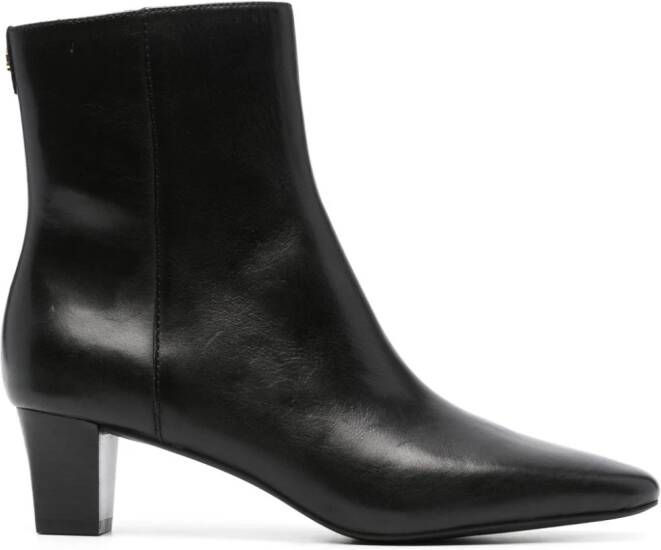 Lauren Ralph Lauren Willa Burnished leren laarzen Zwart