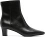Lauren Ralph Lauren Willa Burnished leren laarzen Zwart - Thumbnail 1