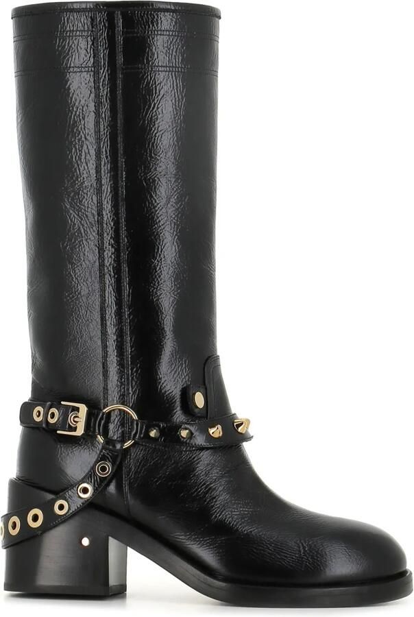 Laurence Dacade 70 mm laarzen met studs Zwart