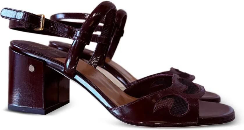 Laurence Dacade Ginger sandalen met mesh vlak Rood
