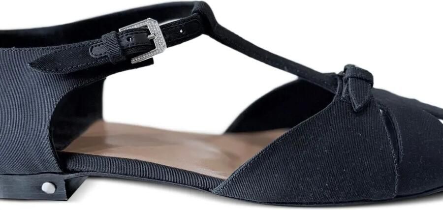 Laurence Dacade Jenna grosgrain sandalen verfraaid met stras Zwart