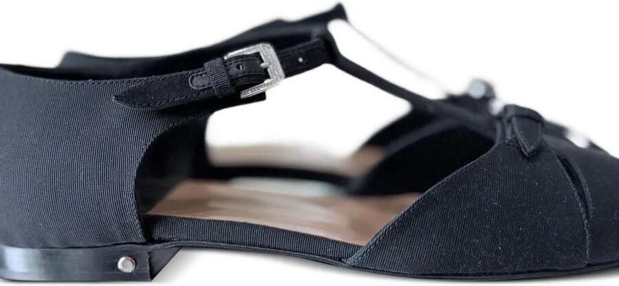 Laurence Dacade Jenna grosgrain sandalen verfraaid met stras Zwart - Foto 3