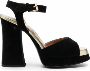 Laurence Dacade Tinta suède sandalen Zwart