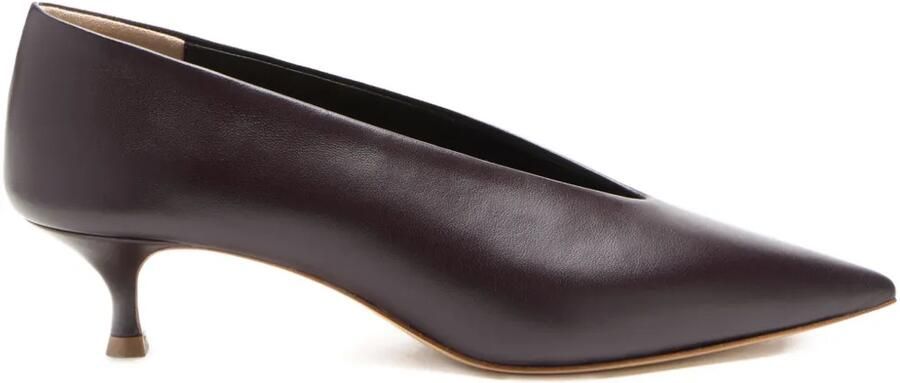 Le Monde Beryl 40 mm Babouche leren pumps met puntige neus Paars