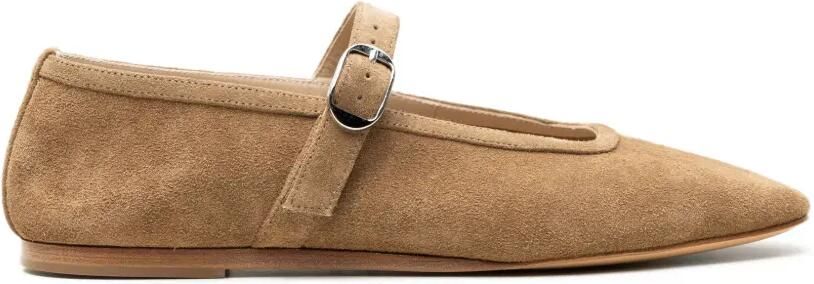 Le Monde Beryl Ballerina's met gespbandje Beige