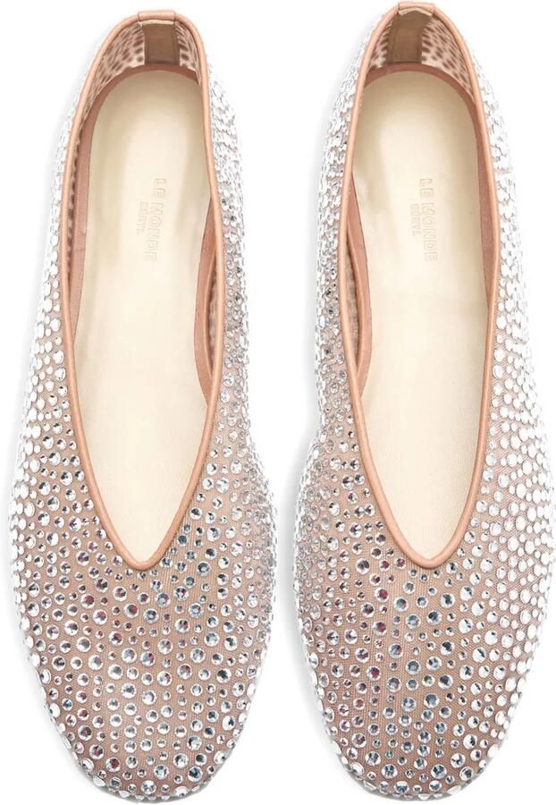 Le Monde Beryl Ballerina's met kristallen Beige - Foto 2