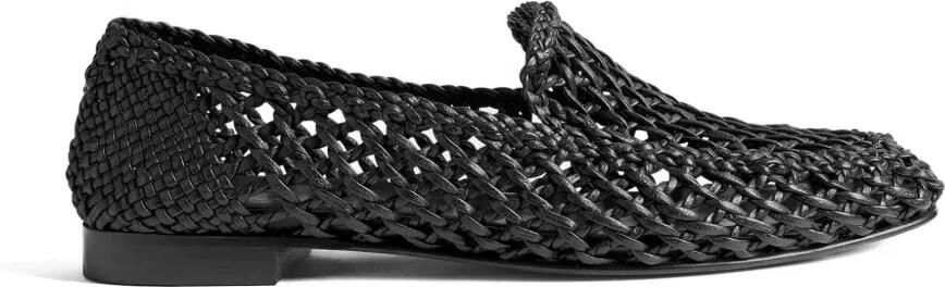 Le Monde Beryl Leren loafers Zwart