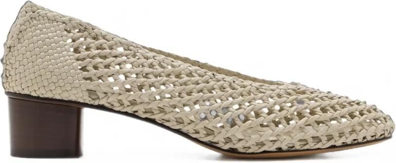 Le Monde Beryl Leren pumps Beige - Foto 3