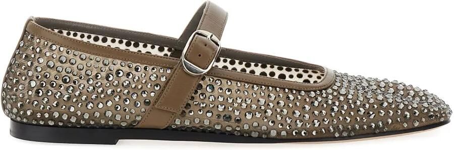 Le Monde Beryl Mary Jane verfraaide ballerina's Grijs
