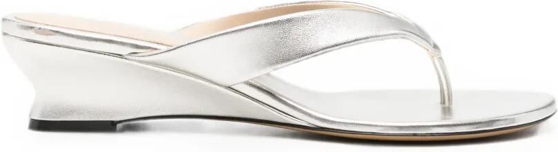 Le Monde Beryl Micro Wedge sandalen van champagneleer Goud
