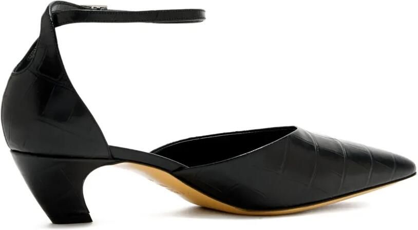 Le Monde Beryl Victoria pumps met krokodillen-reliëf Zwart - Foto 3