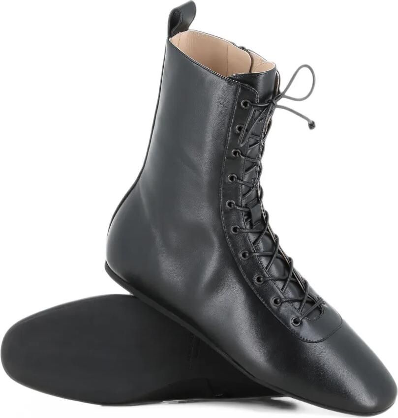Le Monde Beryl Wren lace-up leather ankle boots Zwart - Foto 3