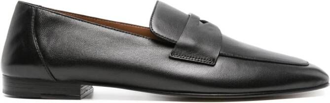 Le Monde Beryl Soft Placket leren loafers Zwart