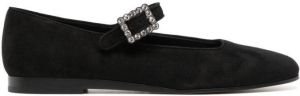 Le Monde Beryl Mary Jane suède schoenen Zwart