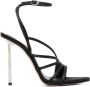 Le Silla Satijnen sandalen Zwart - Thumbnail 1