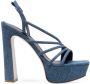 Le Silla Sandalen met plateauzool Blauw - Thumbnail 1