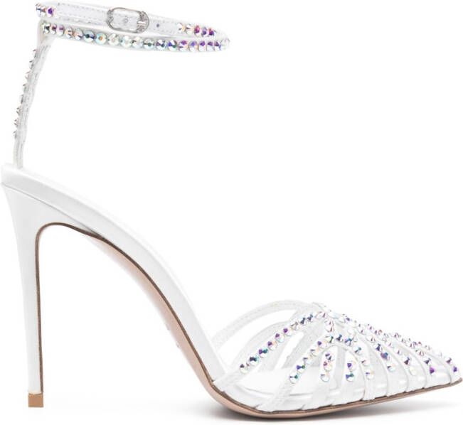 Le Silla Afrodite sandalen verfraaid met kristallen Wit