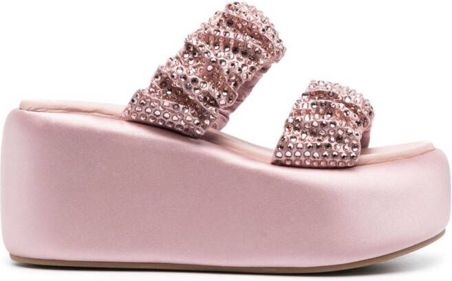 Le Silla Aiko satijnen sandalen Roze