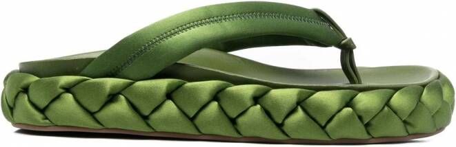 Le Silla Aiko satijnen sandalen Groen