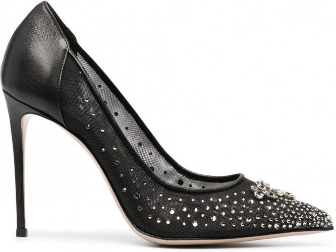 Le Silla Anastasia pumps verfraaid met kristallen Zwart