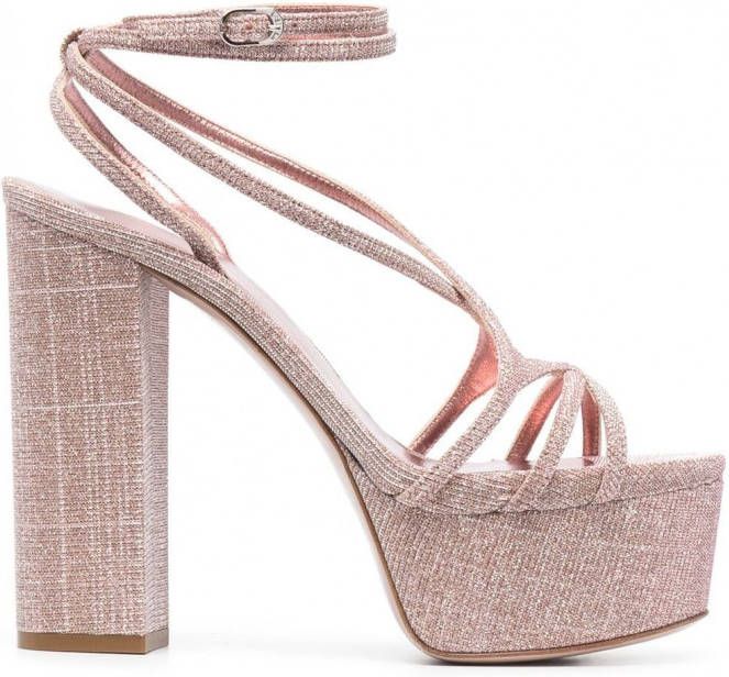 Le Silla Belen sandalen met blokhak Metallic