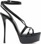 Le Silla Belen lakleren sandalen Zwart - Thumbnail 1