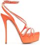 Le Silla Belen sandalen verfraaid met kristal Oranje - Thumbnail 1