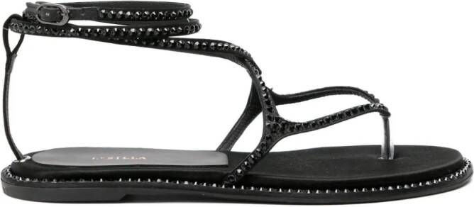 Le Silla Belen sandalen verfraaid met kristal Zwart