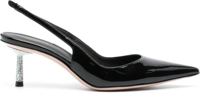 Le Silla Bella slingback pumps met gelakte afwerking Zwart