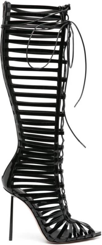 Le Silla Cage knielaarzen Zwart