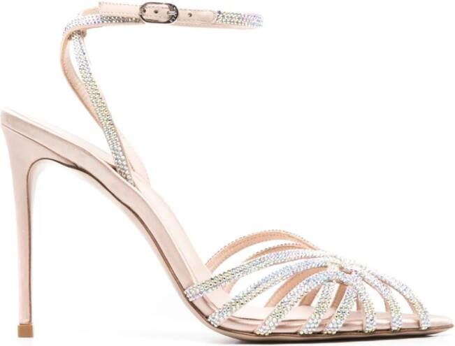 Le Silla Embrace 110 mm sandalen met stras Roze