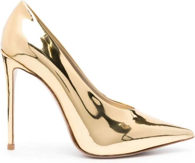 Le Silla Eva 120 mm pumps met metallic-effect Goud